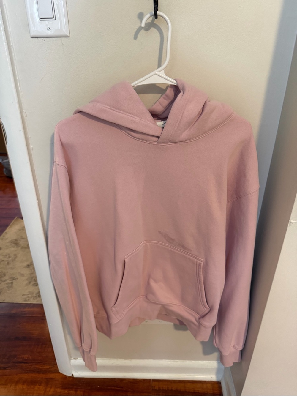 Aritzia Pink Hooded Sweatshirt Women's Pullover